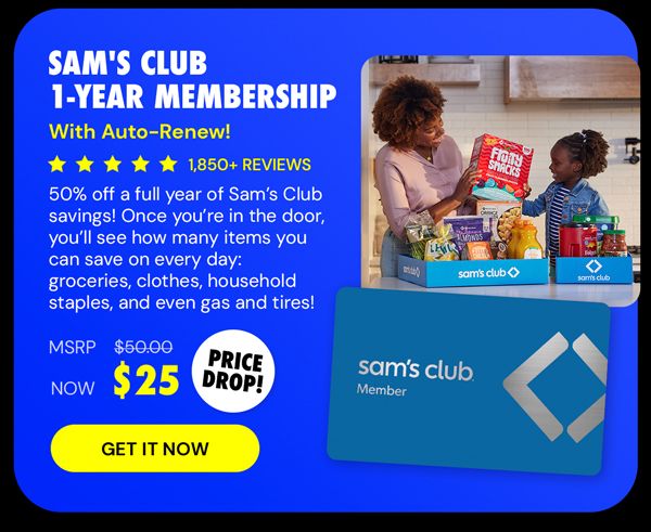 Sam's Club 1-Year Membership with Auto-Renew!