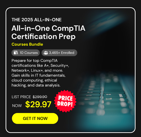The 2025 All-in-One CompTIA Certification Prep Courses Bundle
