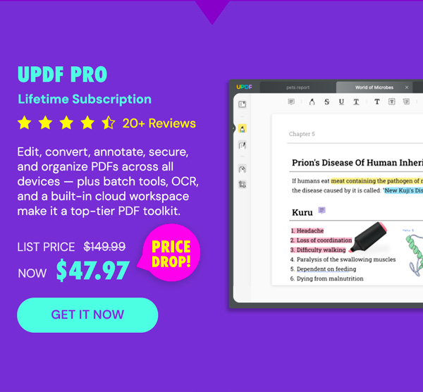 UPDF Pro: Lifetime Subscription