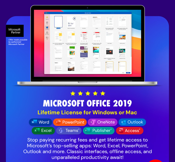 Microsoft Office 2019 for Windows or Mac