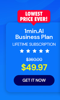 1minAI: Lifetime Subscription (Business Plan)