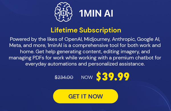 1minAI: Lifetime Subscription