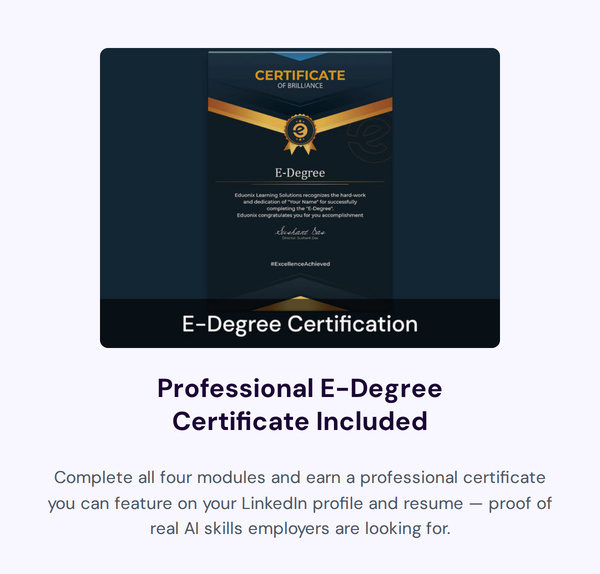 Claude AI Professional E-Degree