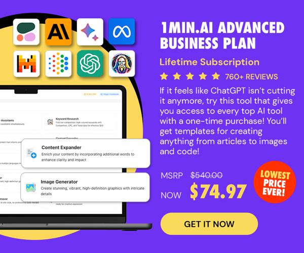 1minAI Advanced Business Plan Lifetime Subscription