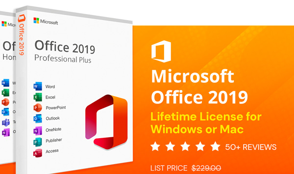 Microsoft Office 2019 for Windows or Mac | Lifetime License