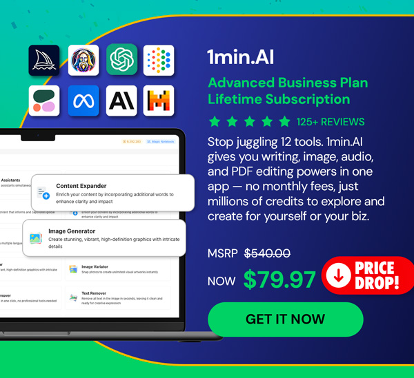 1minAI Advanced Business Plan Lifetime Subscription
