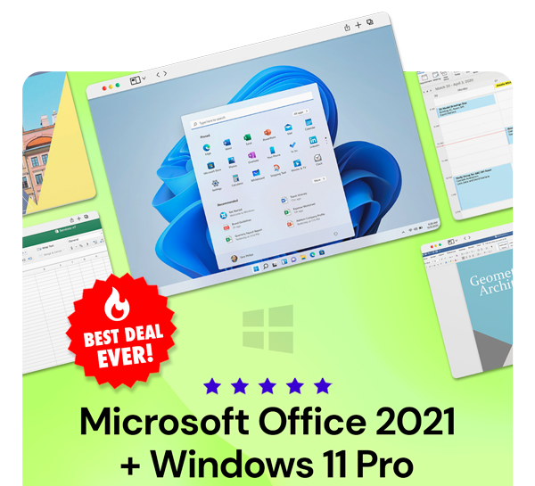 The Ultimate Microsoft Office Professional 2021 for Windows: Lifetime License + Windows 11 Pro Bundle