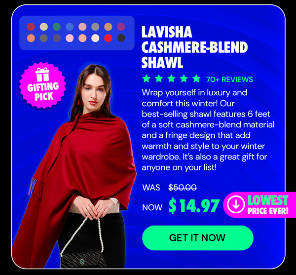 Lavisha Cashmere-Blend Shawl (Wine Red)