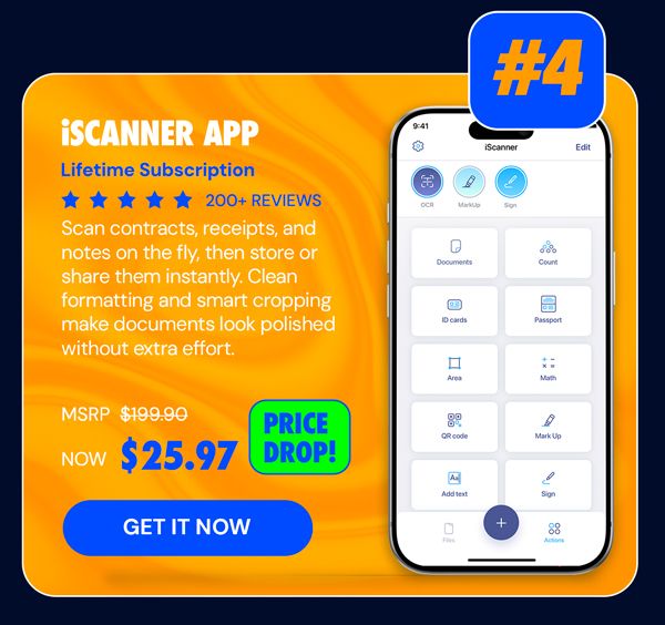 iScanner App: Lifetime Subscription