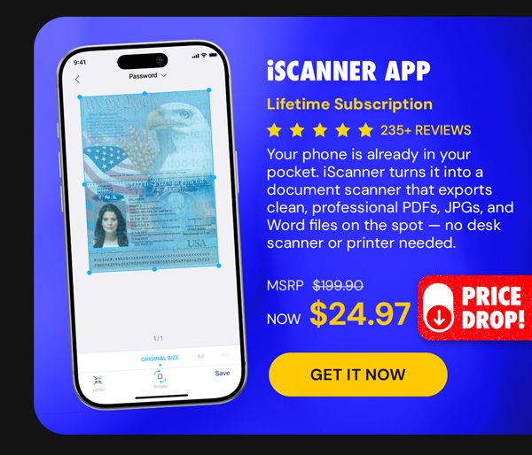 iScanner App: Lifetime Subscription