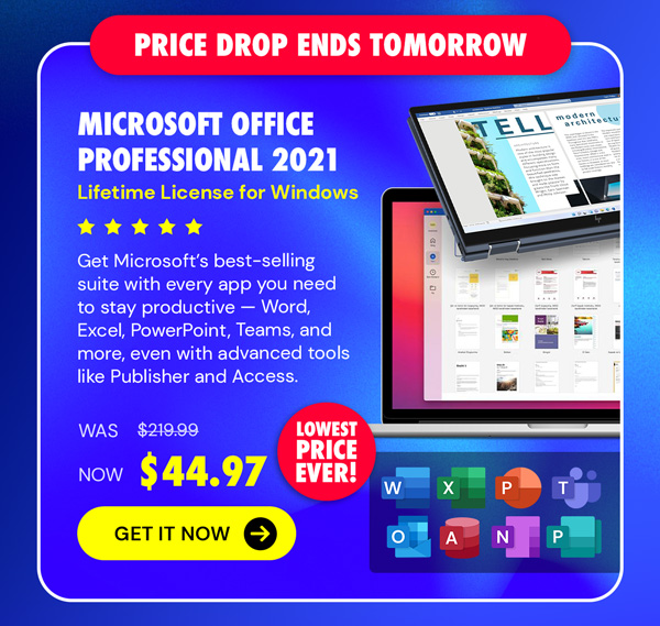 Microsoft Office Professional 2021 for Windows: Lifetime License (Non Binding)