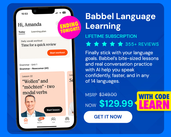 Babbel Language Learning: Lifetime Subscription (All Languages)