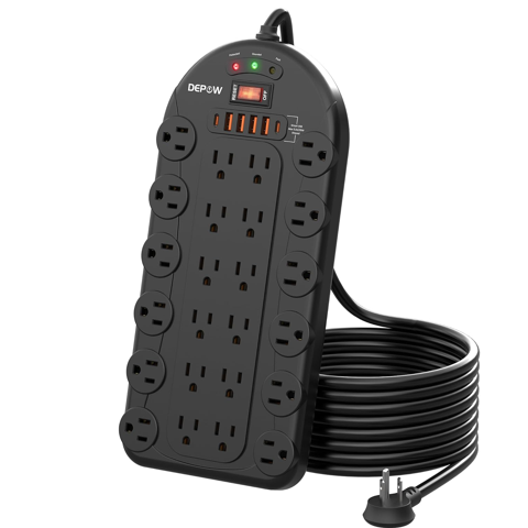 Mega Power Strip (24 AC Outlets, 6 USB)