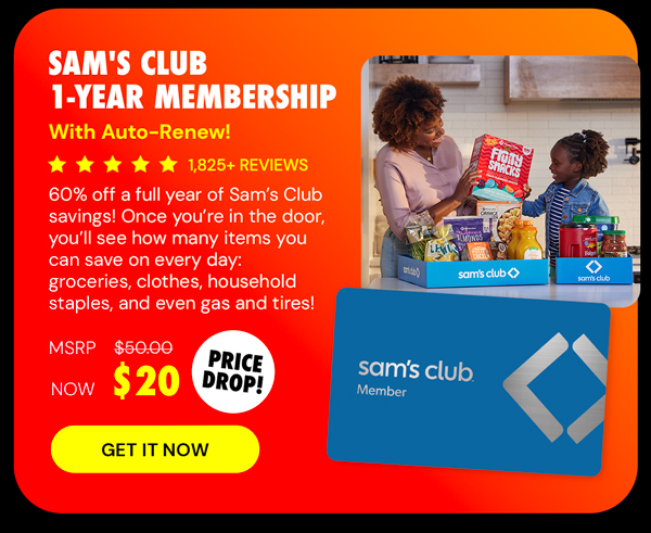 Sam's Club 1-Year Membership with Auto-Renew!
