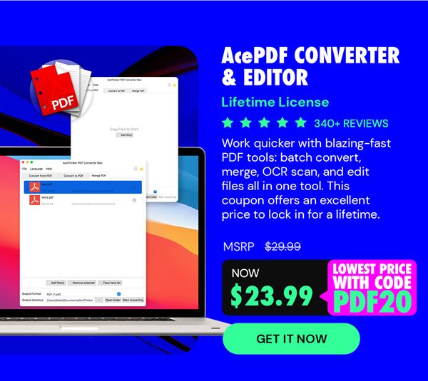 AcePDF Converter & Editor: Lifetime License