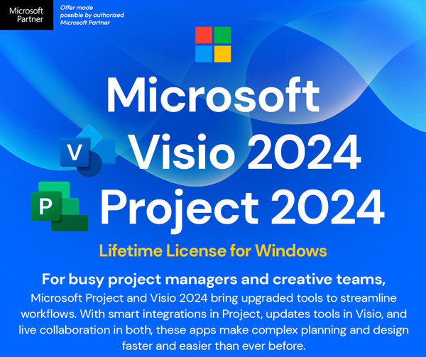 Microsoft Project or Visio Lifetime Apps for $80