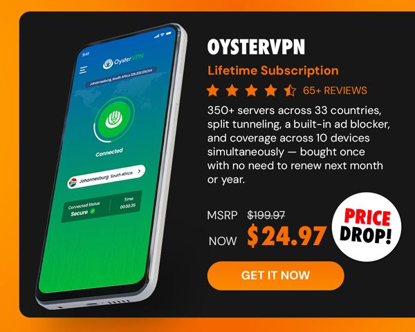 OysterVPN: VPN Lifetime Subscription