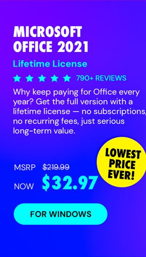 Microsoft Office Professional 2021 for Windows: Lifetime License