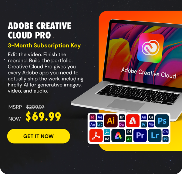 Adobe Creative Cloud Pro: 3-Month Subscription Key