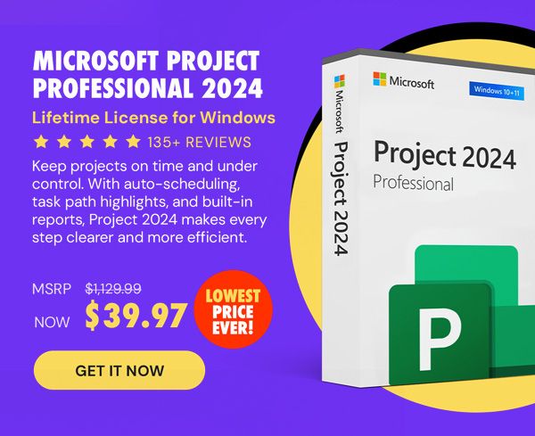 Microsoft Project Professional 2024: Lifetime License for Windows