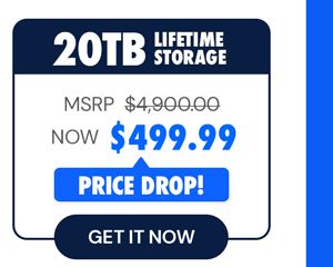 Internxt Cloud Storage Lifetime Subscription: 20TB Plan