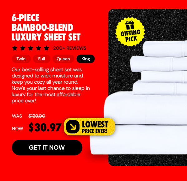 6-Piece Bamboo-Blend Comfort Luxury Sheet Set
