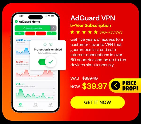 AdGuard VPN: 5-Yr Subscription