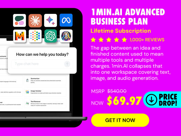 1minAI Advanced Business Plan Lifetime Subscription