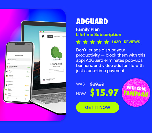 AdGuard Family Plan: Lifetime Subscription