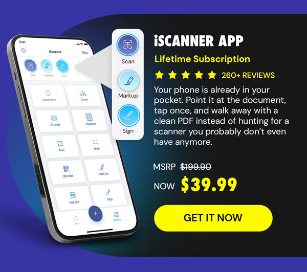 iScanner App: Lifetime Subscription