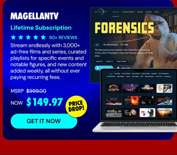 MagellanTV Documentary Streaming Service: Lifetime Subscription