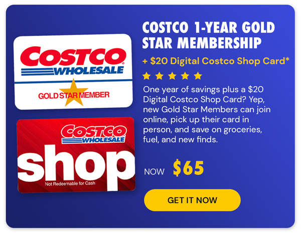 Costco 1-Year Gold Star Membership + $20 Digital Costco Shop Card