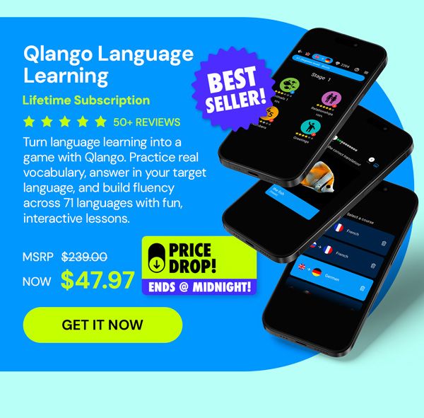 Qlango Language Learning: Lifetime Subscription (All Languages)