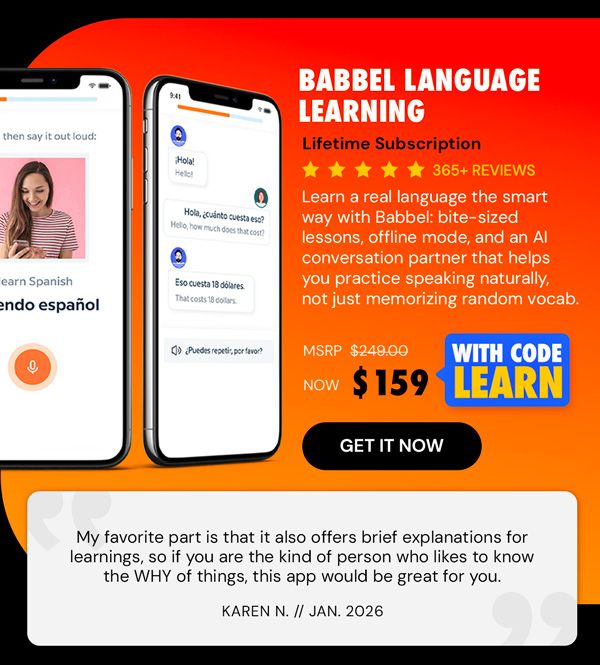 Babbel Language Learning: Lifetime Subscription (All Languages)