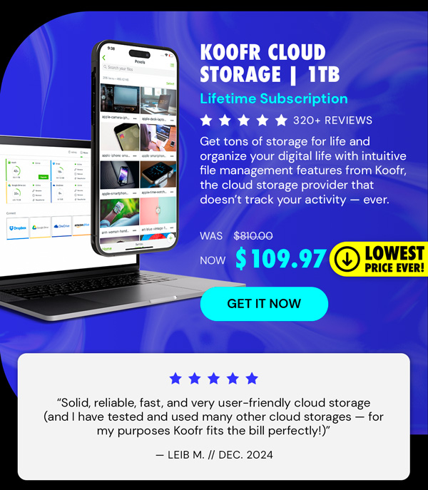 Koofr Cloud Storage: Lifetime Subscription (1TB)