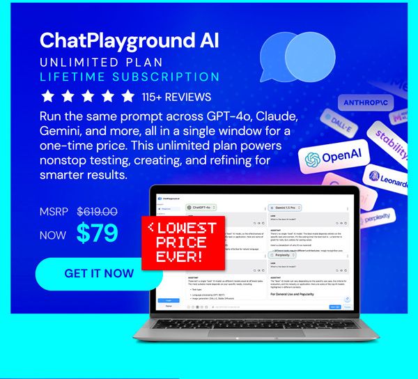 ChatPlayground AI: Lifetime Subscription (Unlimited Plan)
