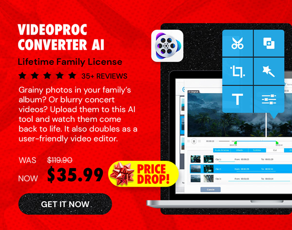 VideoProc Converter AI: Lifetime Family License (For Windows)