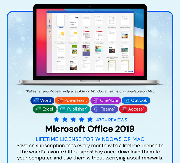 Microsoft Office Plus 2019 for Windows or Mac