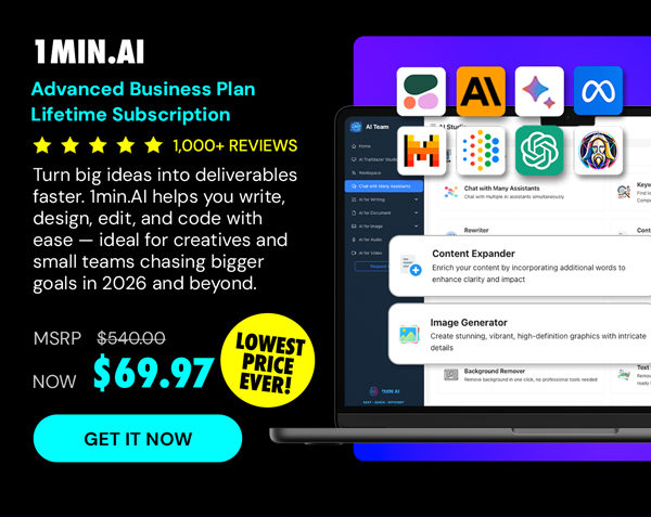 1minAI Advanced Business Plan Lifetime Subscription
