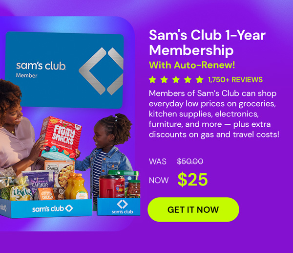 Sam's Club 1-Year Membership with Auto-Renew!