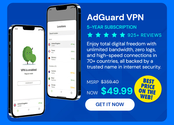 AdGuard VPN: 5-Yr Subscription