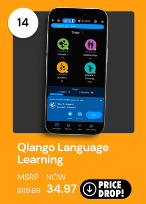 Qlango Language Learning: Lifetime Subscription (All Languages)