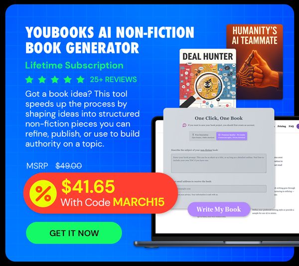 Youbooks AI Non-Fiction Book Generator: (Fan Plan) Lifetime Subscriptions