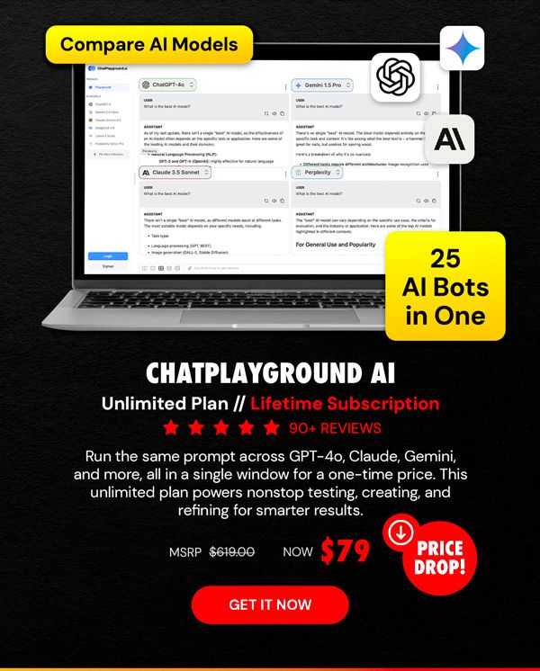 ChatPlayground AI: Lifetime Subscription (Unlimited Plan)