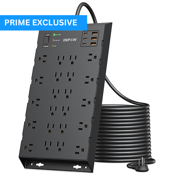 15Ft Power Strip Surge Protector