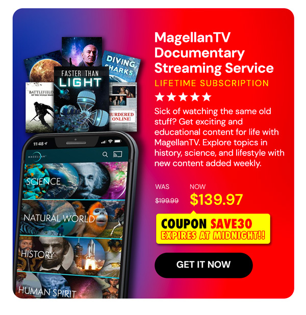 MagellanTV Documentary Streaming Service: Lifetime Subscription