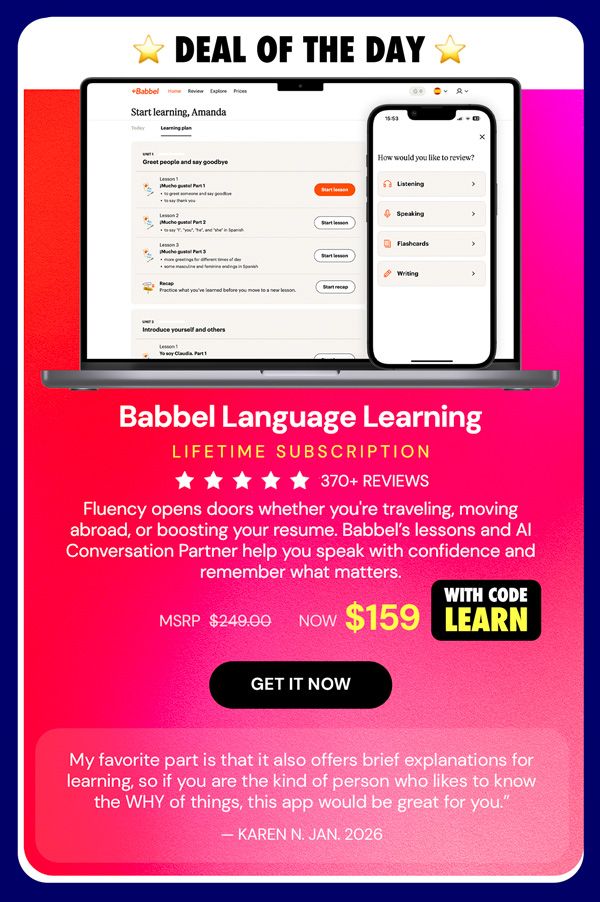 Babbel Language Learning: Lifetime Subscription (All Languages)