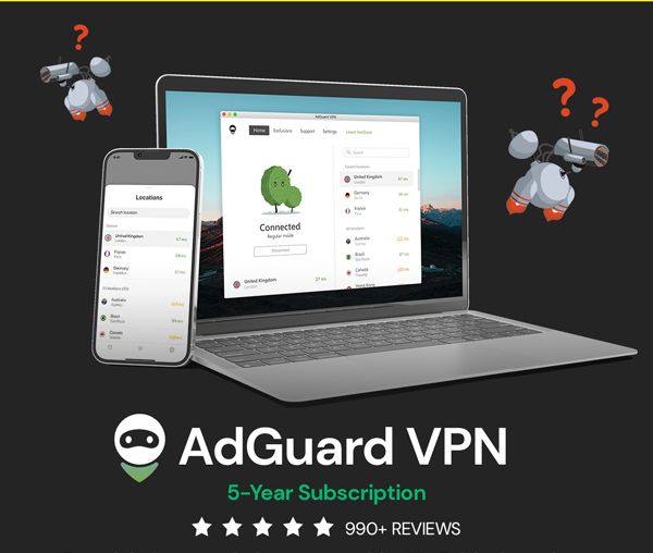 AdGuard VPN: 5-Yr Subscription