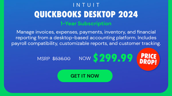 Intuit QuickBooks Desktop 2024: 1-Year Subscriptions