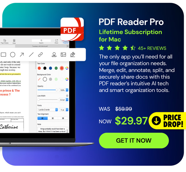 PDF Reader Pro For Mac: Lifetime Subscription